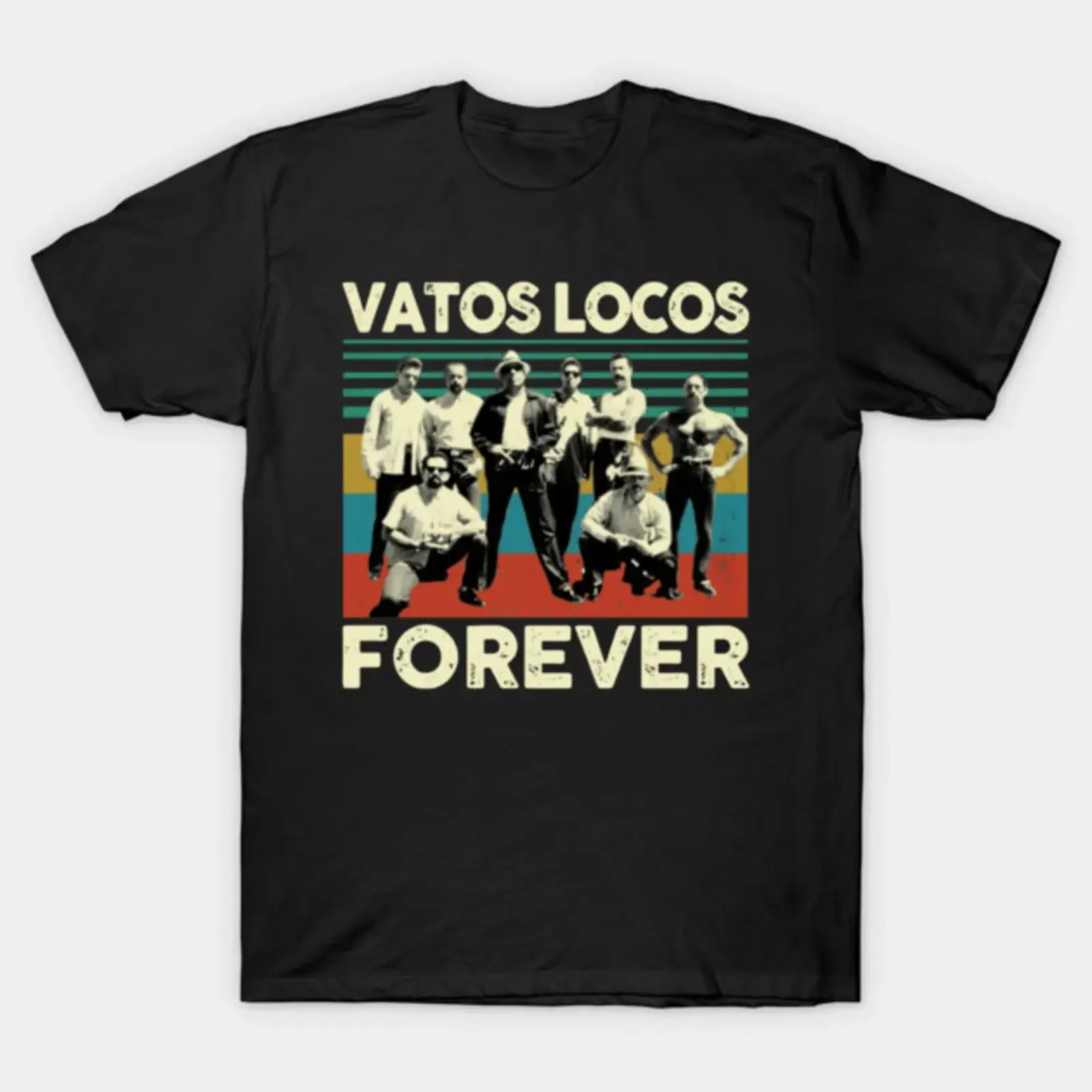 Vatos Locos Forever Street Gang Vintage T Shirt vintage Washed Stylish Unisex graphic designer clothes streetwear Slightly