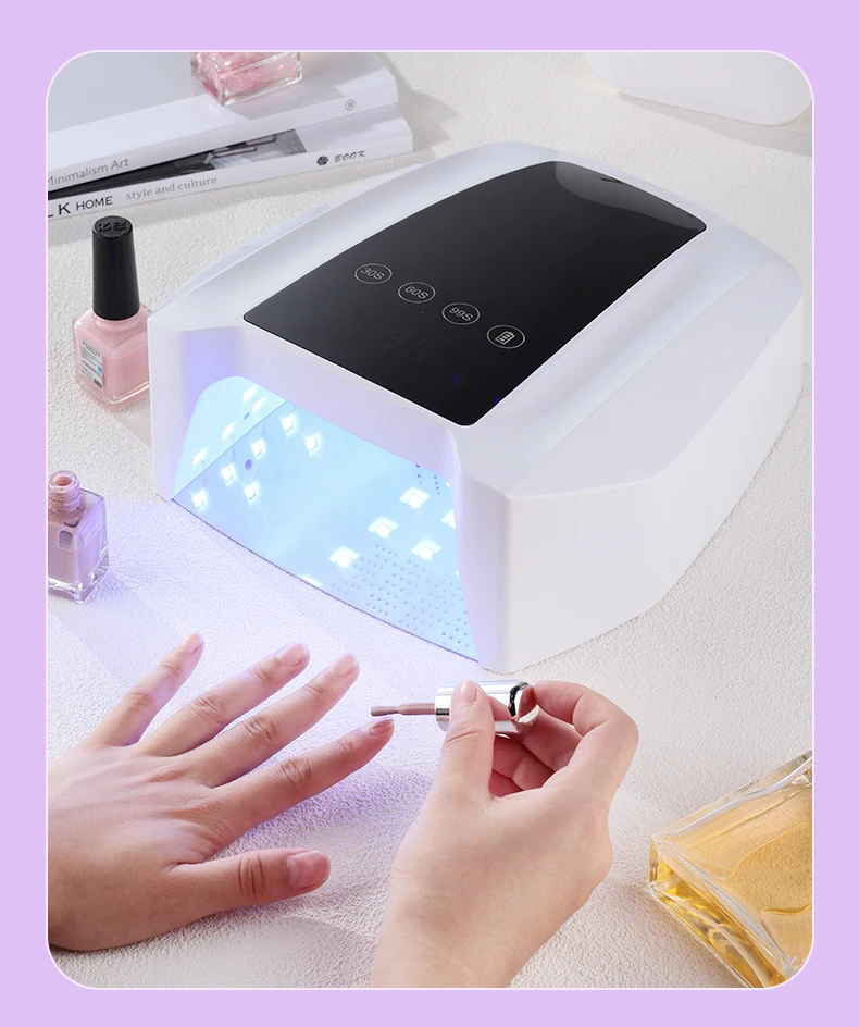 Secador de uñas profesional 2 en 1 de 72W, lámpara de luz LED UV para manicura y pedicura, de alta calidad, para salón de belleza y uso doméstico