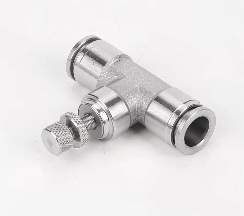 

Пневматический быстроразъемный клапан SA-8 из нержавеющей стали для регулировки скорости потока воздуха, односторонний, SA6, регулирующий клапан для трубопроводов