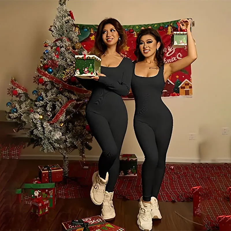 

Быстросохнущий комбинезон для занятий спортом на открытом воздухе, женский комбинезон с длинными рукавами и длинными брюками, одежда для фитнеса, езды на велосипеде, бега и йоги