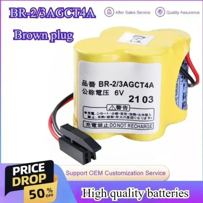 

PLC Battery A98L-0031-0025 A98L00310025 BR-2/3AGCT4A BR2/3AGCT4A BR-2/3A4F for Fanuc 18-T Series Programmable Logic Controllers