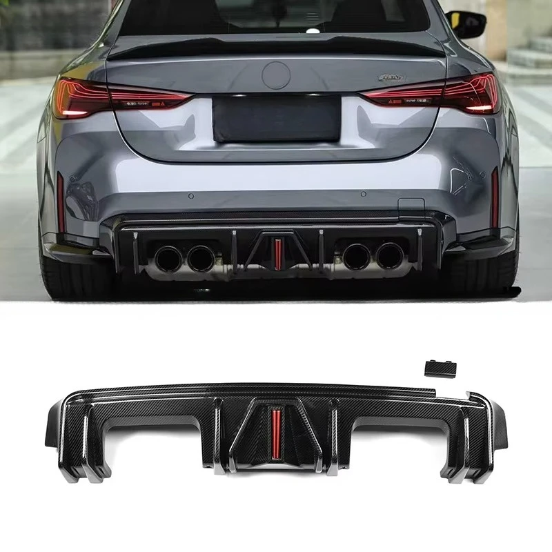 

LED light strip Style Rear Diffuser With Brake Light Dry Carbon Fiber for G80 G81 M3 G82 G83 M4 Rear Splitter