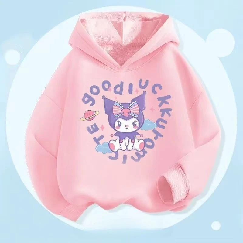 سترة بغطاء للرأس للفتيات من Kulomi لخريف/شتاء 2026 ملابس أطفال أنيقة مطبوعة جديدة برسوم كارتونية عصرية ومريحة #1