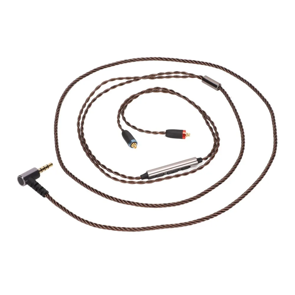 Flexible High Resolution MMCX To 3.5mm Headphone Cable with Volume Microphone Control Volume Control Cable Microphone Cable Home