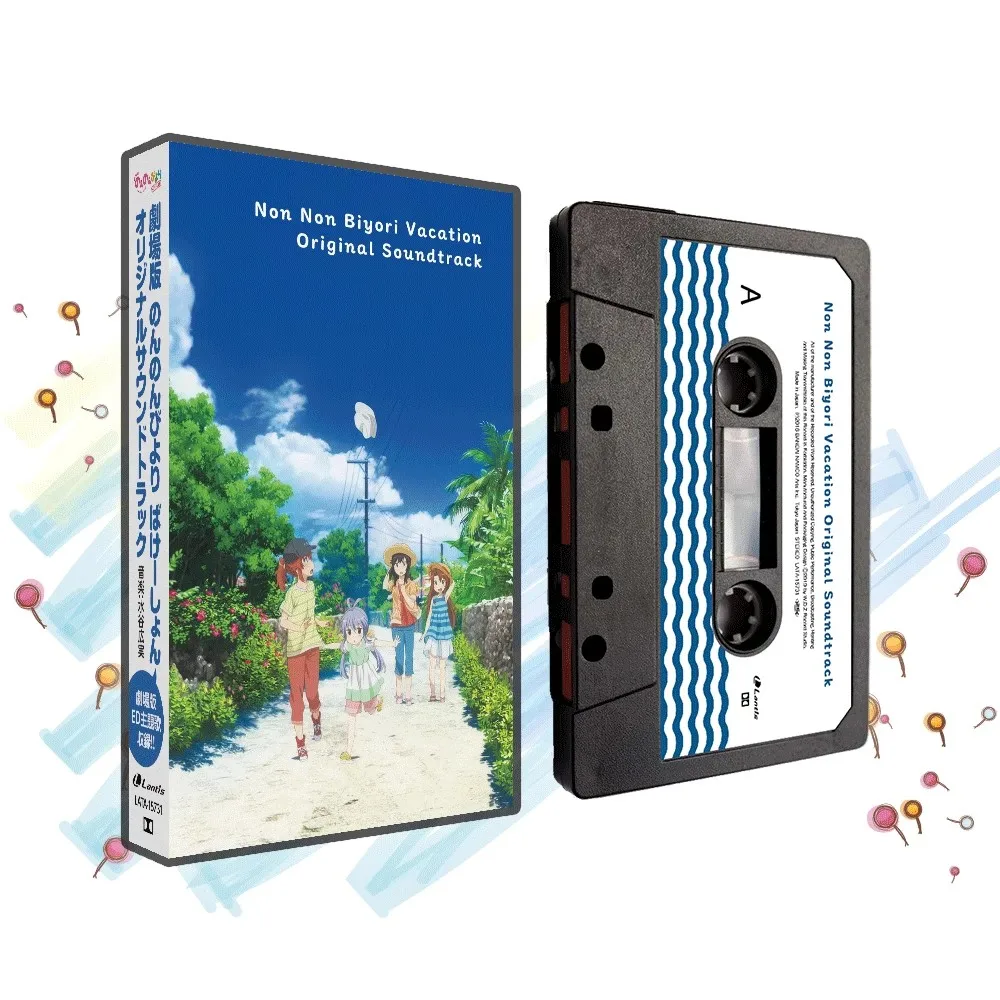 Anime Non Non Biyori Hiromi Mizutani Music Tape Vacation OST Album Cassettes Cosplay Walkman Car Recorder Soundtracks Box Gifts