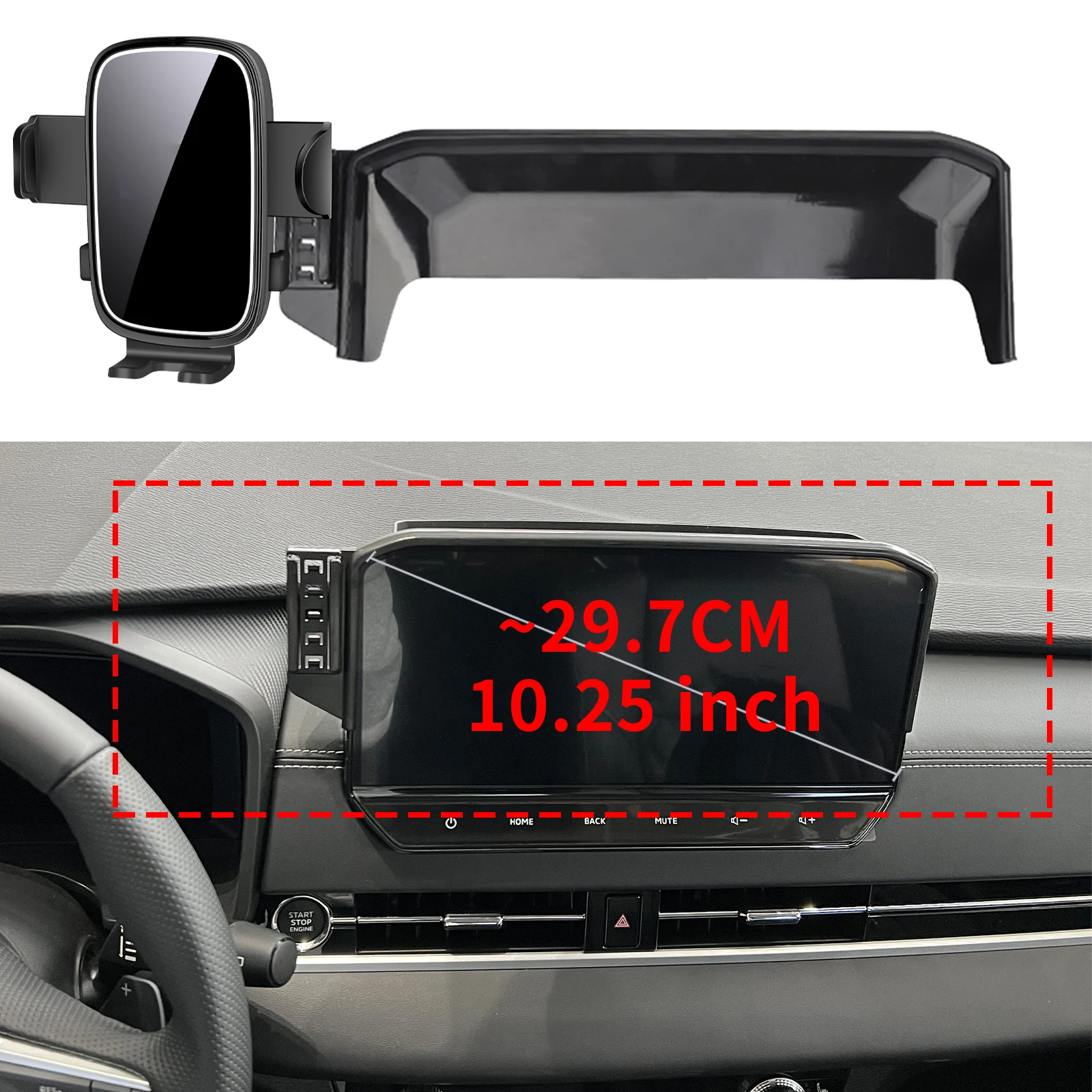 

fit for Mitsubishi Outlander 2022-2024 (10.25in) Custom Fit Phone Holder Mount Dashboard Screen Base No Drill Car​​ accessoires