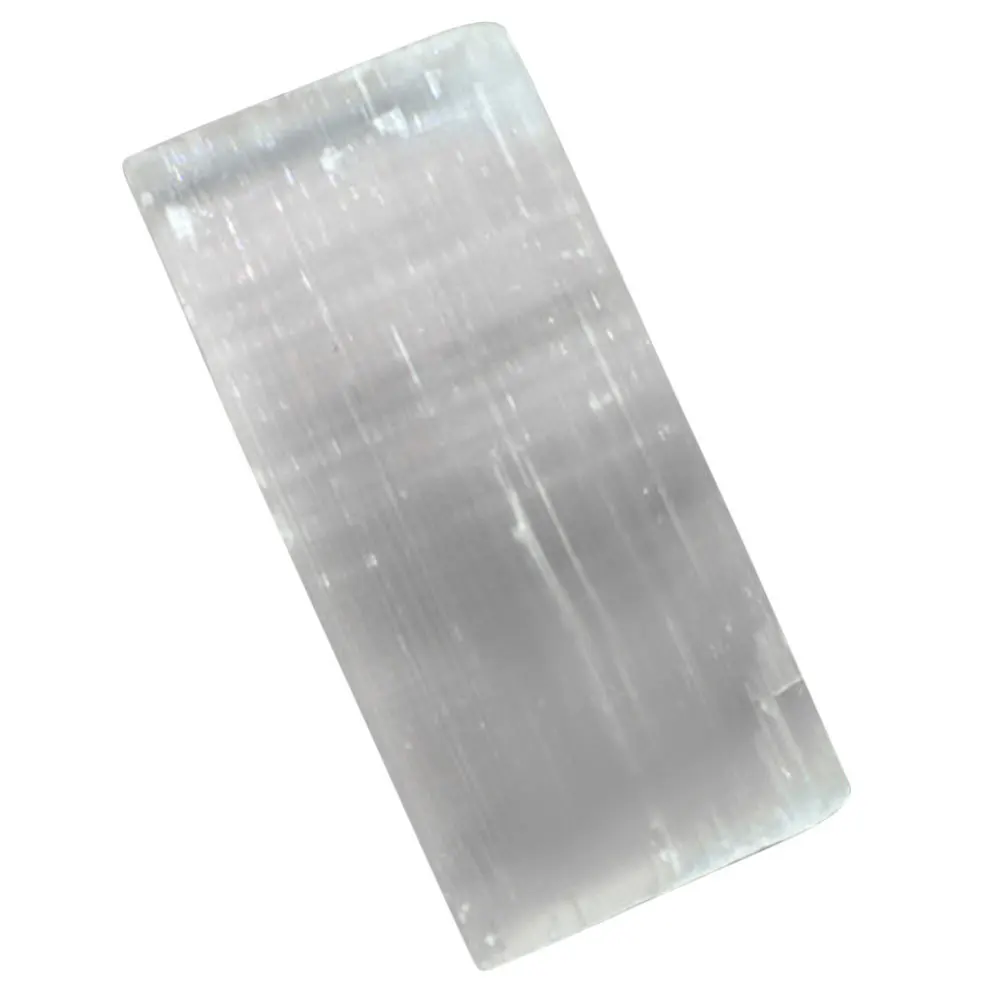 

Transparent Polished Selenite Crystal Moroccan Decorative Plate Mineral Crystal Charging Stone Sleek Flat Selenite Disc for Home