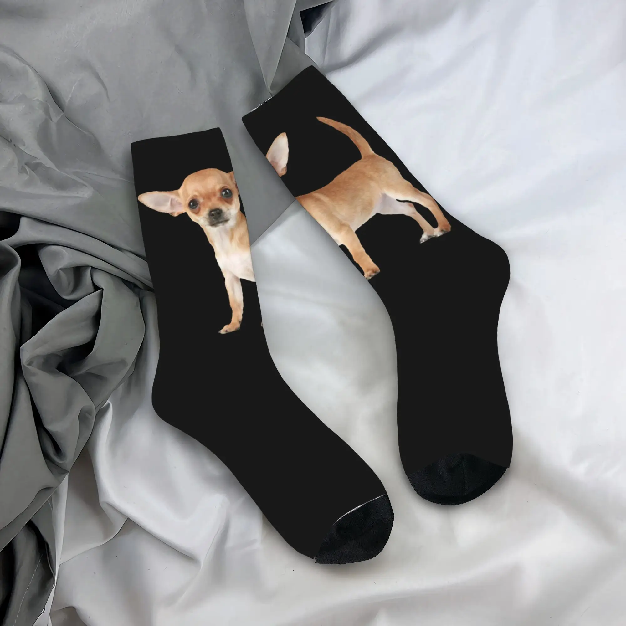 

Custom Chihuahua Dog Men Women Crew Socks Unisex Fun 3D Print Dress Socks