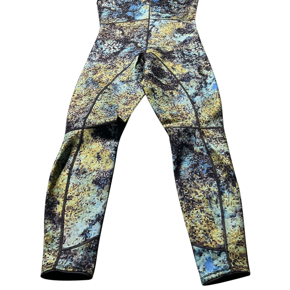 Mens Spearfishing 1.5/3mm wetsuits Camouflage Neoprene One Piece Scuba Free Diving Suits With Chest Pad for Cold Water Swimming