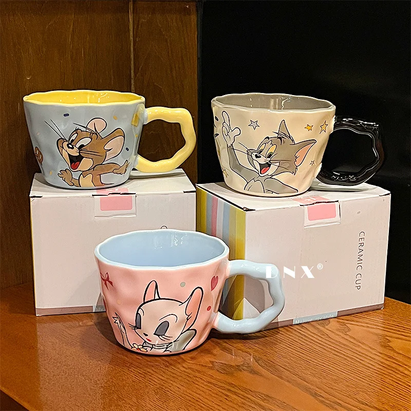 Tom and Jerry Toodles Galore Cute Cartoon 530ML Ceramic Coffee Cup Kawaii Periphery Lovely Water Cup Mug Home Decor Holiday Gift