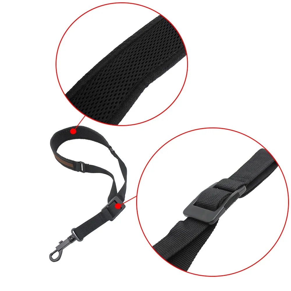 M MBAT High Elastic Cotton Padded with Hook Clasp Light Weight Adjustable Saxophone Sax Neck Strap Saxophone Accessories