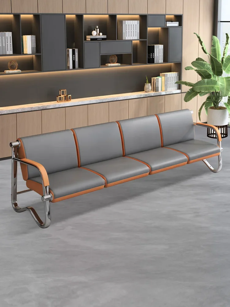 Chair Waiting Three-person Row Chair Airport Room Row Hospital Area Rest Bench Hall Reception Modern Style