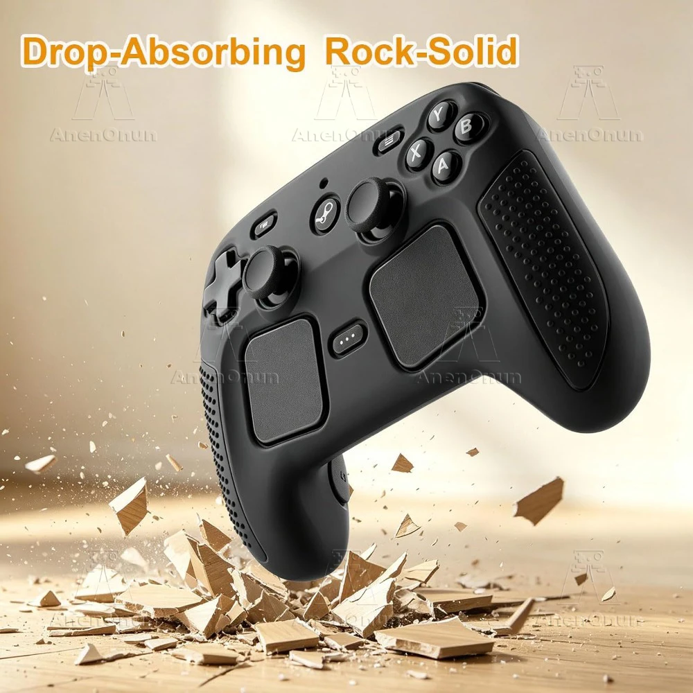 Silikon-Schutzhülle für Steam Controller 2, vollständig passend, stoßfest, kratzfest, rutschfest, Komfortgriff, Premium-Softcover-Hülle – Detail 4