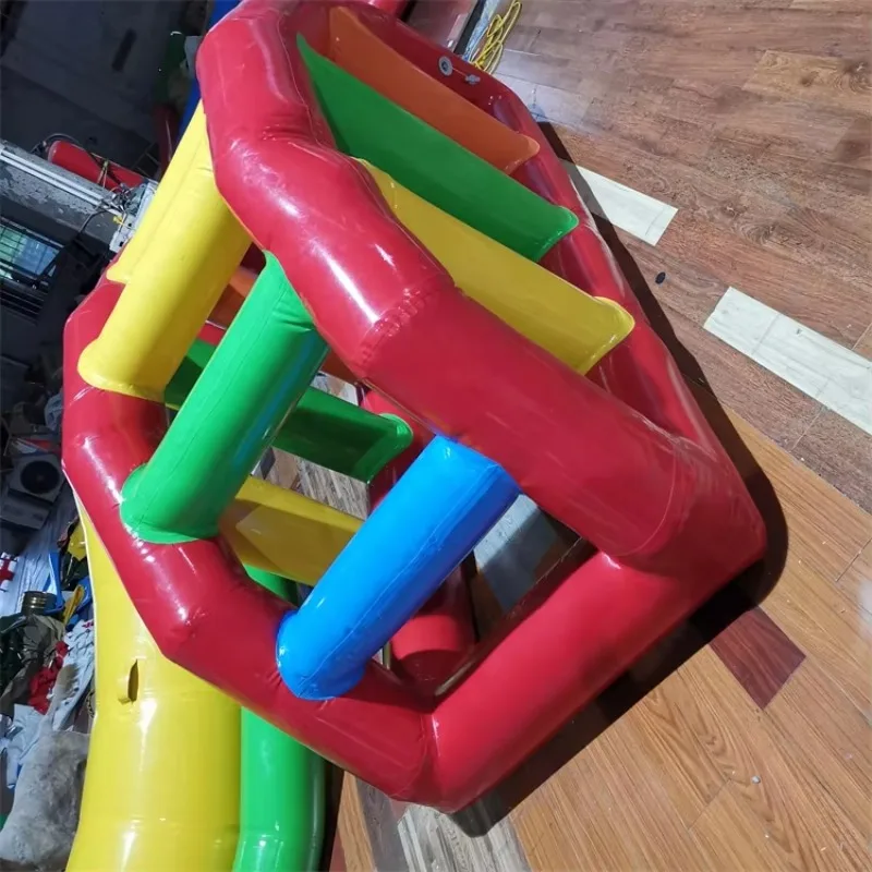 Kids Red PVC Water Floating Fun Inflatable Rocking Seesaw for Pool