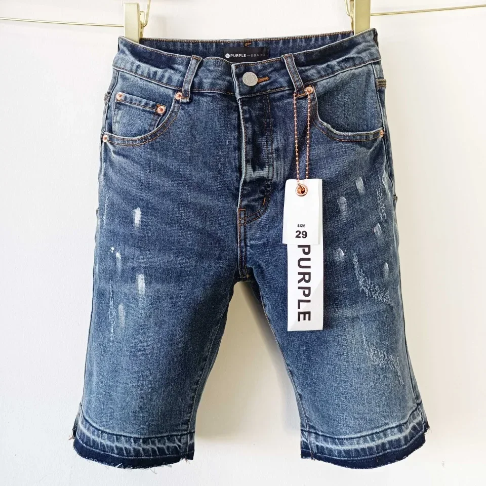 

High quality Purple brand jeans oversized loose cropped pants casual basic denim shorts Repair Low Raise Skinny Denim pants