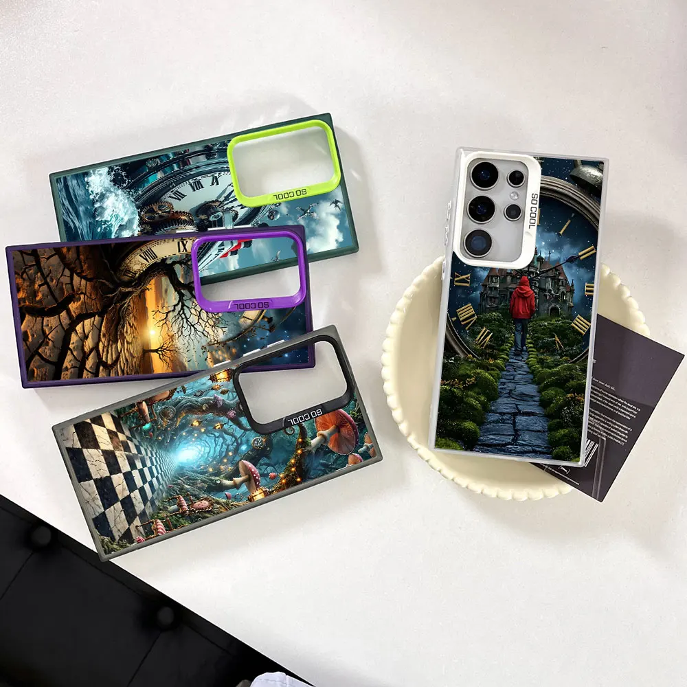 Fantasy Clock Castle Case for Samsung Galaxy Note 20 Ultra 5G Shockproof Phone Cover M11 M12 J5 J7 Prime F42 F41 F15 F12 F02s