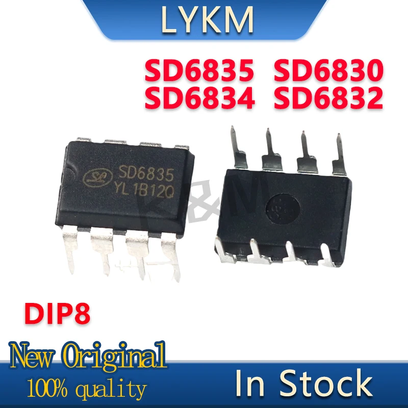 10/peças novo original sd6835 sd6834 sd6830 sd6832 dip8 chip de gerenciamento de energia em estoque