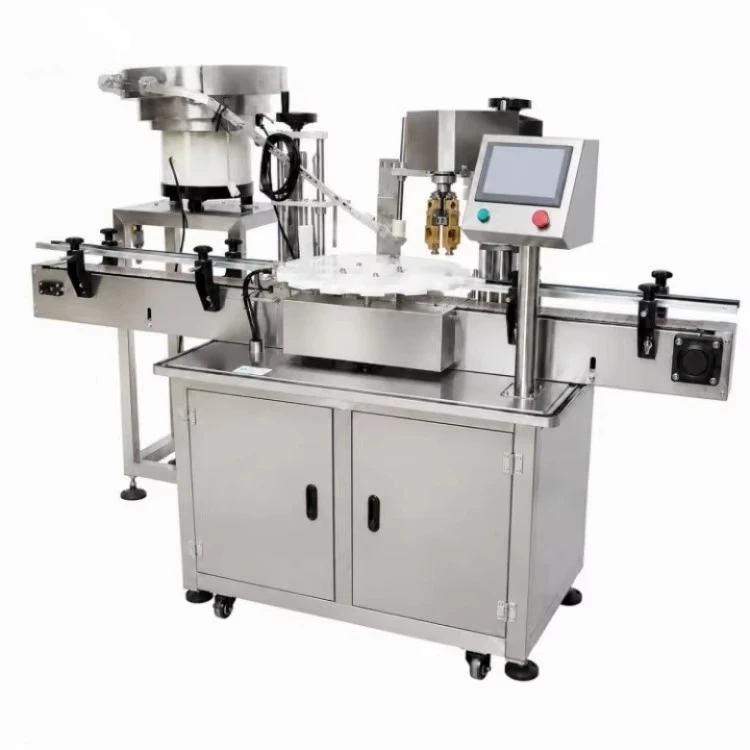Automatic Capper Tea Powder Paper Plastic Jar Pet Bottle Jar Tin Can Plastic Lid Pressing Cap Press Capping Machine