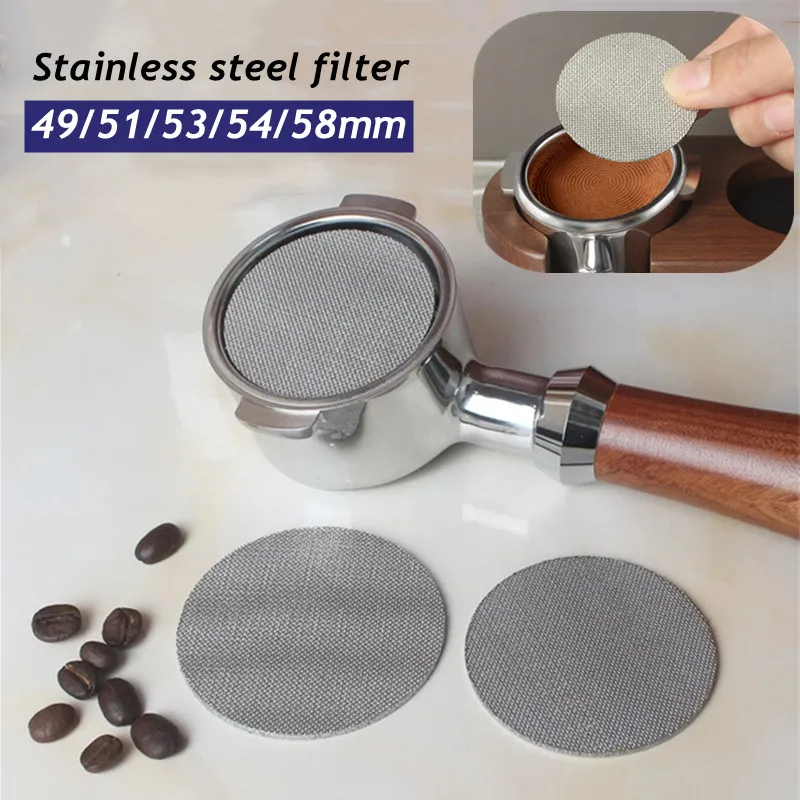 49mm Coffee Puck Screen 58mm 51mm 54mm 53mm Portafilter Filter Mesh Plate Coffee Filter Screen Espresso Puck Screen Coffee Maker