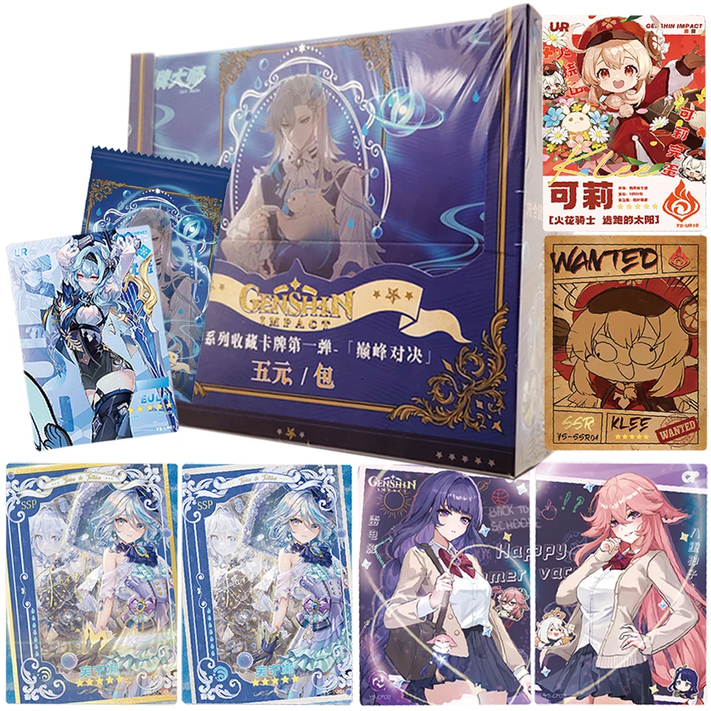 Genshin Impact Collection Card Christmas Party Children's Gift Classic Adventure Open World Game Character Nilou Furina Card Toy