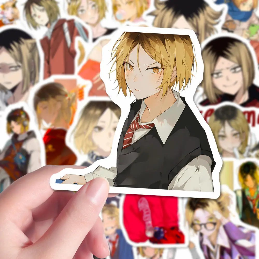 61PCS Anime Kozume Kenma HinataShoyo Stickers Waterproof DIY Phone Laptop Luggage Guitar Notebook Cup Cartoon Stickers Kids Gift