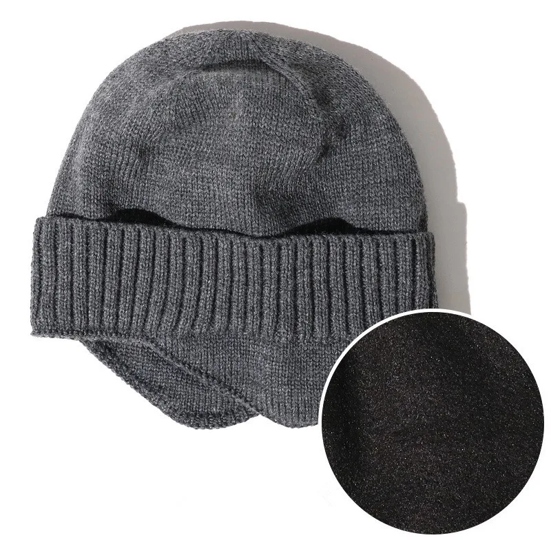 Fashion Winter Earmuff Beanie Men\'s Outdoor Knitted hat Women\'s Korean Warm Beanies Skiing Hat Windproof Earflaps Bonnet Hats