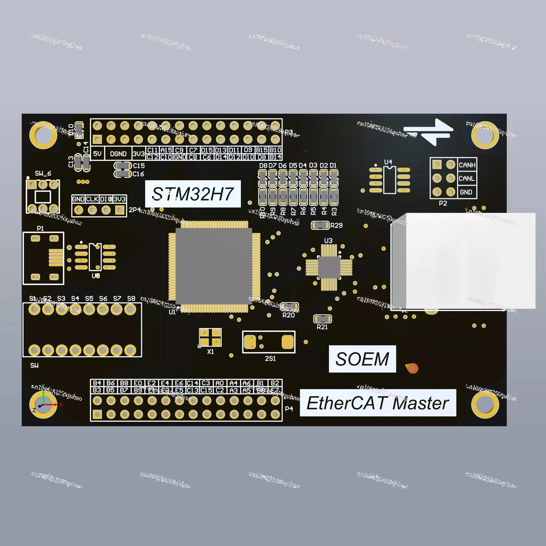 CAT master STM32H743 supports LAN9252 AX58100 ET1100 and other slave stations