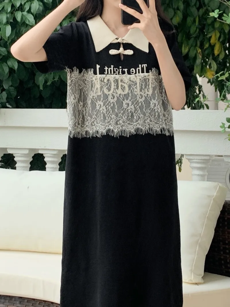 Ele خمر اللون Blo ort Sve Dr المرأة الصيف حجم كبير Conced البطن تنورة دانتيل الكورية Sle تخفيف