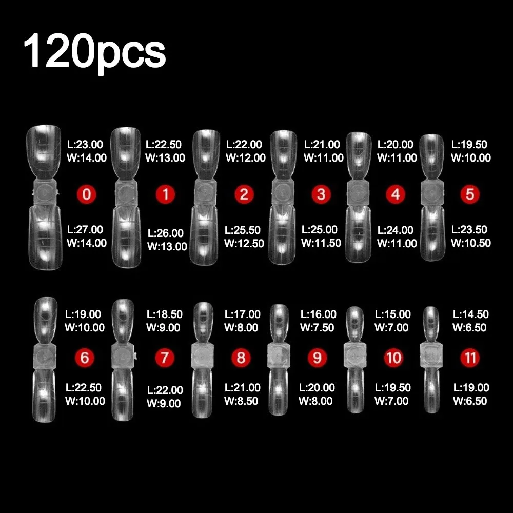 

120 шт./150 шт. квадратные сэндвич-формы для ногтей в форме миндаля, ультратонкие двусторонние накладные ногти с вспомогательной линией, типсы без следов