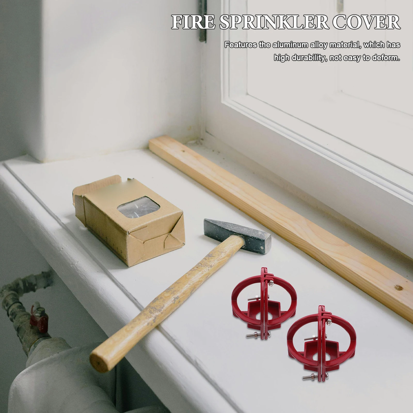 4pcs Sprinkler Head Protector Fire Sprinkler Cover Plate Guard For Ceiling Residential Commercial Industrial Use Safety Cap