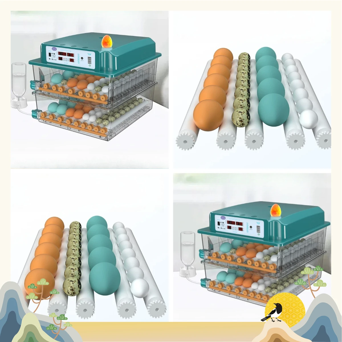Incubator Small Household Egg Incubator Automatic Intelligent Duck Goose Pigeon Quail Chicken