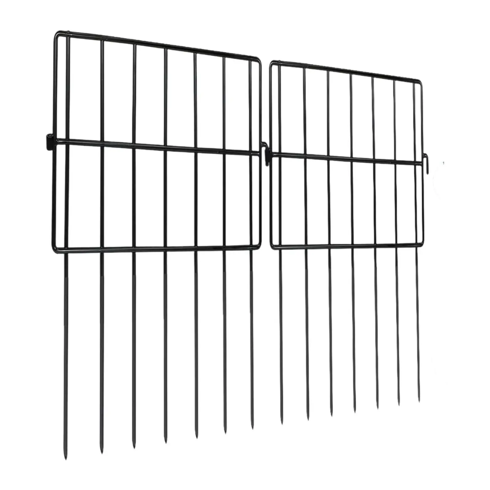 10x Metal Garden Fence Panels Flower Bed Fencing Easy Installation Wear