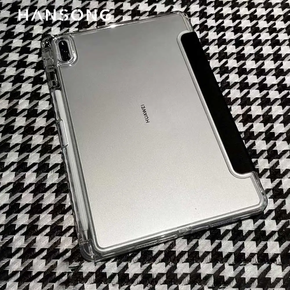 

Чехол для HUAWEI MatePad 2025 года, 11,5 дюймов, чехол MatePad 11,5S с держателем для карандашей, прозрачная задняя часть