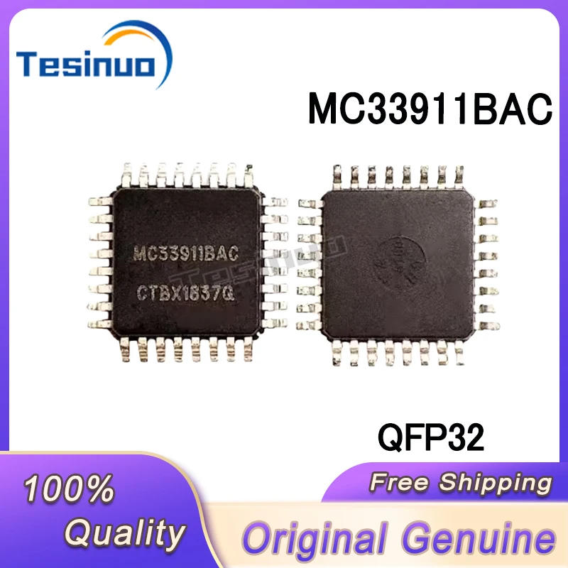 5/PCS New Original MC33911BAC QFP-32  Automotive computer board glass elevator vulnerable chip In Stock