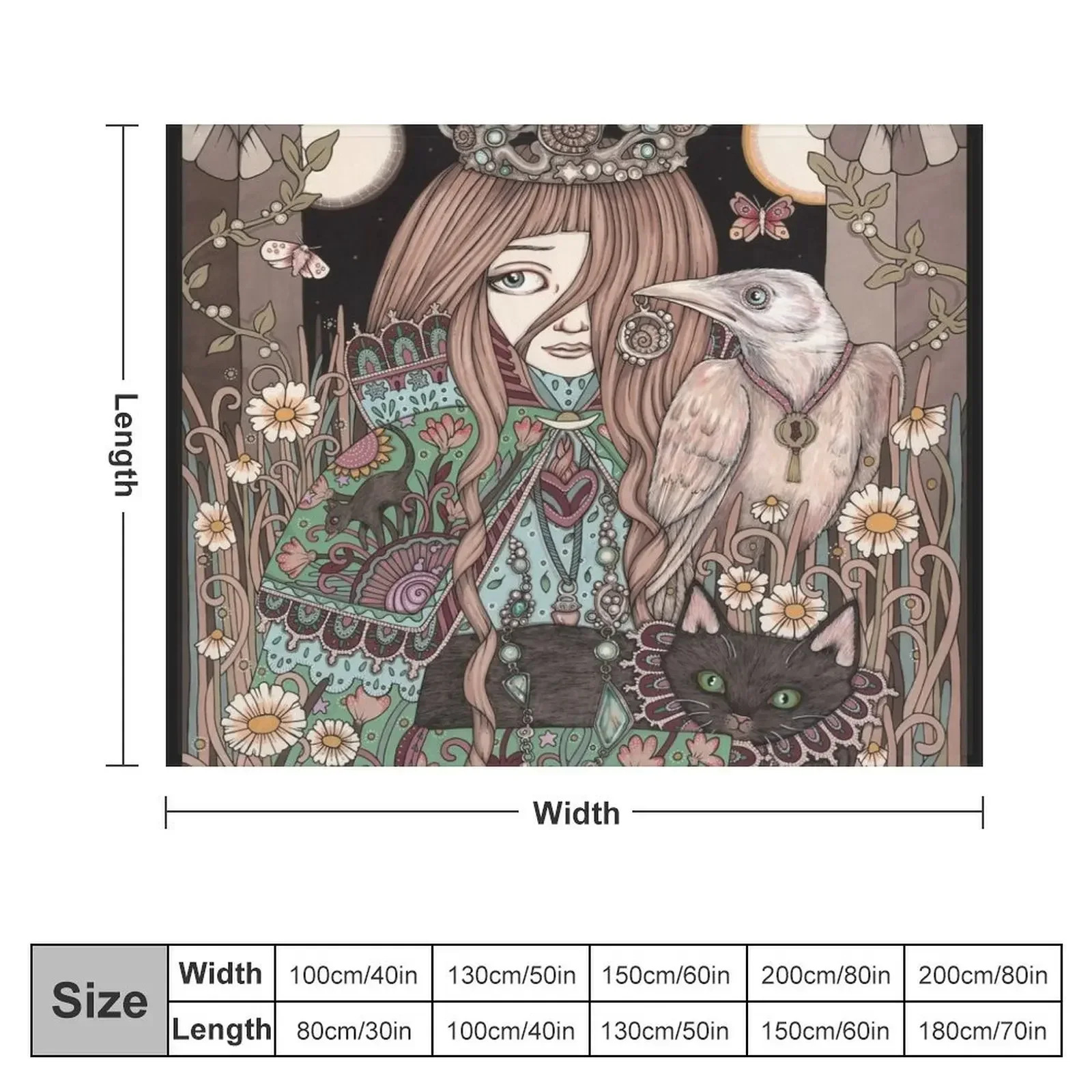 The High Priestess Throw Blanket Weighted cosplay anime Baby Blankets