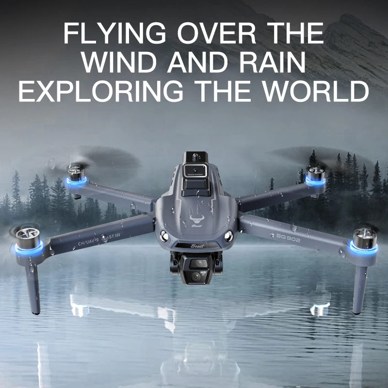 JCMO SG902PRO 전문가용 2K 듀얼 카메라 드론 360 적외선 장애물 회피 지능형 GPS 위치추적 100g 적재량 쿼드콥터