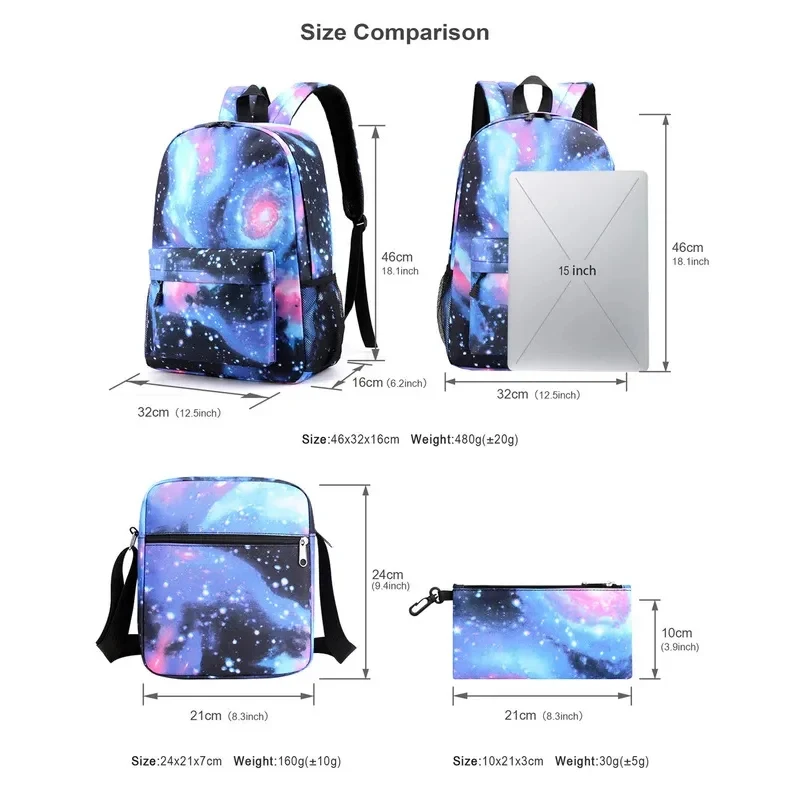 2026 3pcs/set Deku Backpack Cute My Hero Academia School bag for Boys Girls MHA Shoulder Pencil SEFW3