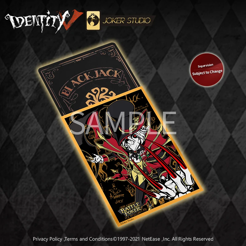 Identity V - Special Edition Card Sleeves for Blackjack Battle Poker (Midnight Party Series) idv Poker Cards