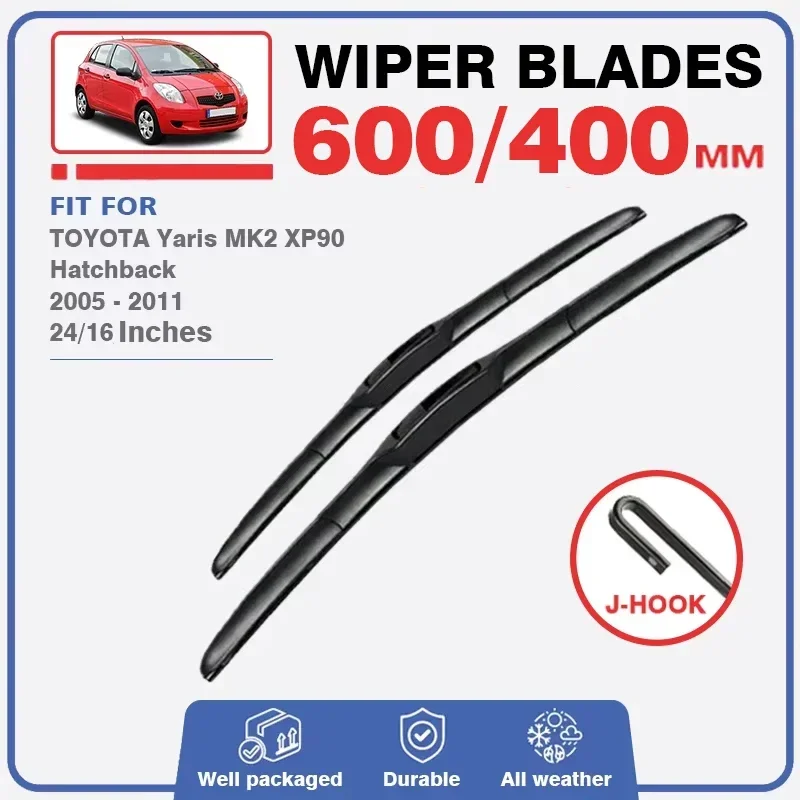 Wiper Blades For TOYOTA Yaris MK2 XP90 Builted in Japan 2005 - 2011 Hatchback Windshield Windscreen 2006 2007 2008 2009 2010