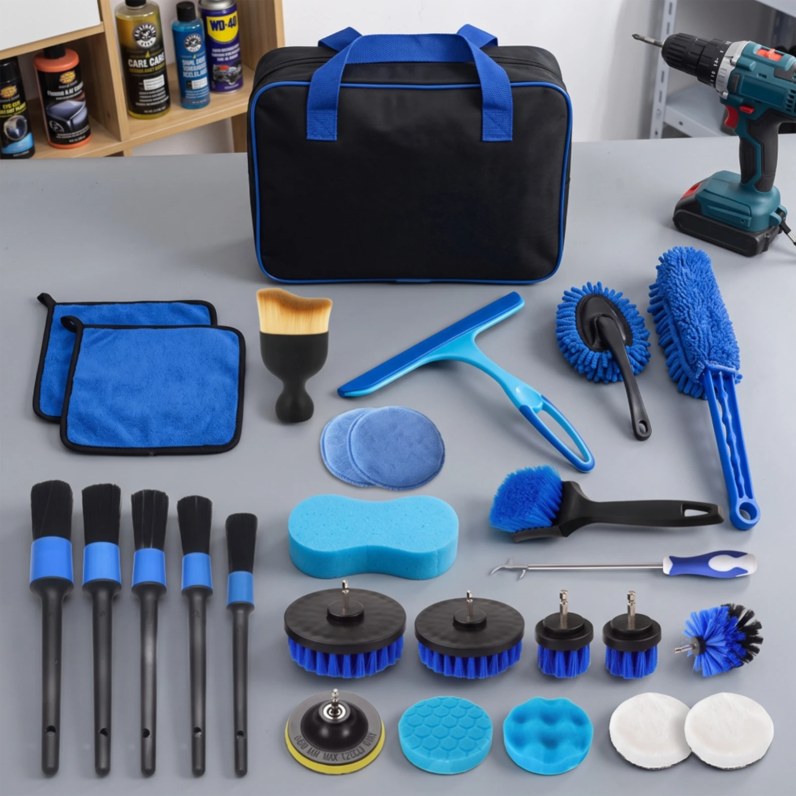 Drill Brush Set Multi-Surface Drill Brush Attachment Power Scrubber Set All-Purpose for Homeowners, Shower Scrubbing