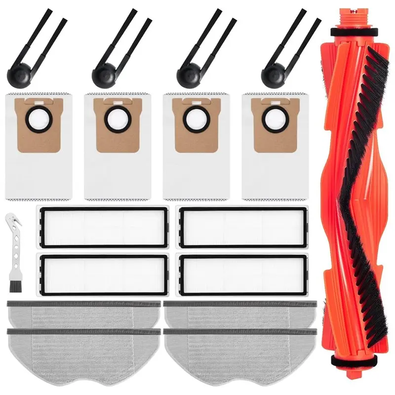 

【PASSIONE】Основная боковая щетка, HEPA-фильтр, мешки для сбора пыли, сменные детали для пылесоса Xiaomi H40, аксессуары