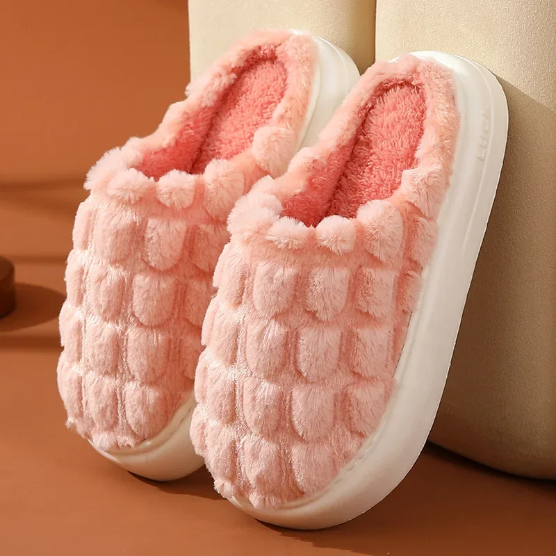 Pantofole in cotone peluche più vendute del 2023 per uomo/donna inverno Indoor antiscivolo casa con suola spessa comode pantofole calde per coppie