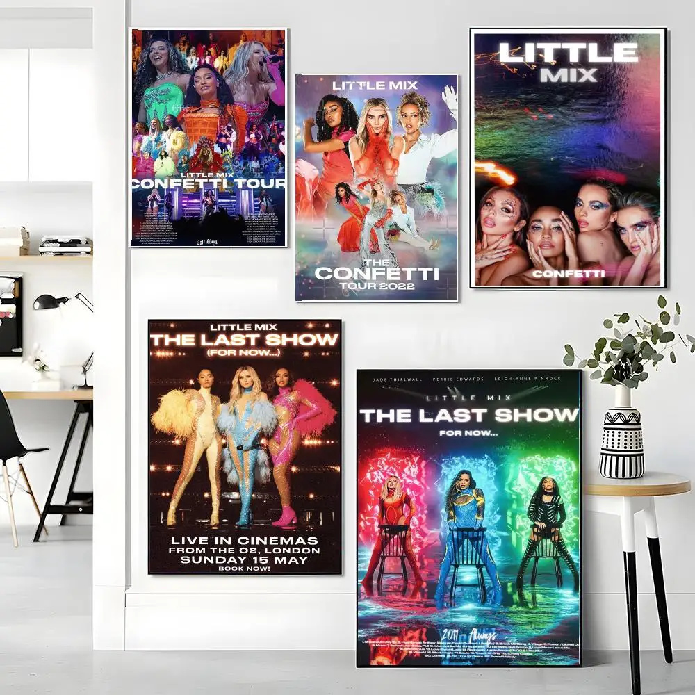 band L-Little Mix-X Painting Calligraphy Artwork for Living Room Bedroom Office Home Decor