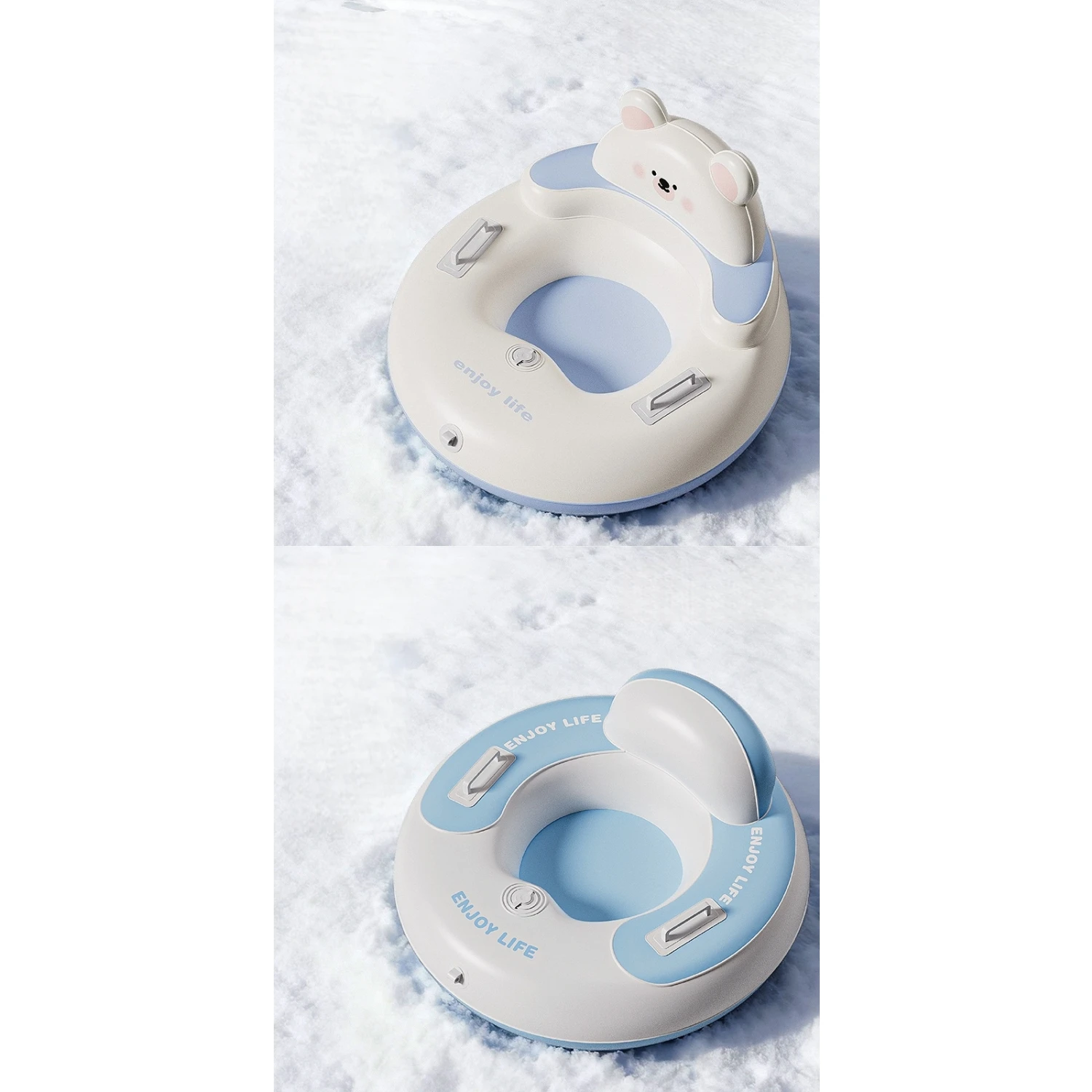 لوح تزلج سميك قابل للنفخ مستدير للاستخدام الخارجي مع لعبة تقليد حلقة مائية لوح تزلج قابل للنفخ من مادة PVC #5