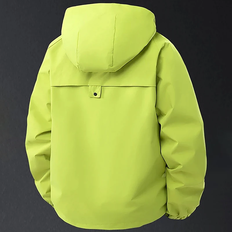 Men's Hooded Jacket Outdoor Windbreaker Windproof Waterproof Spring Autumn Mountain Skiing Hiking Camping Multiple Pocket Jacket