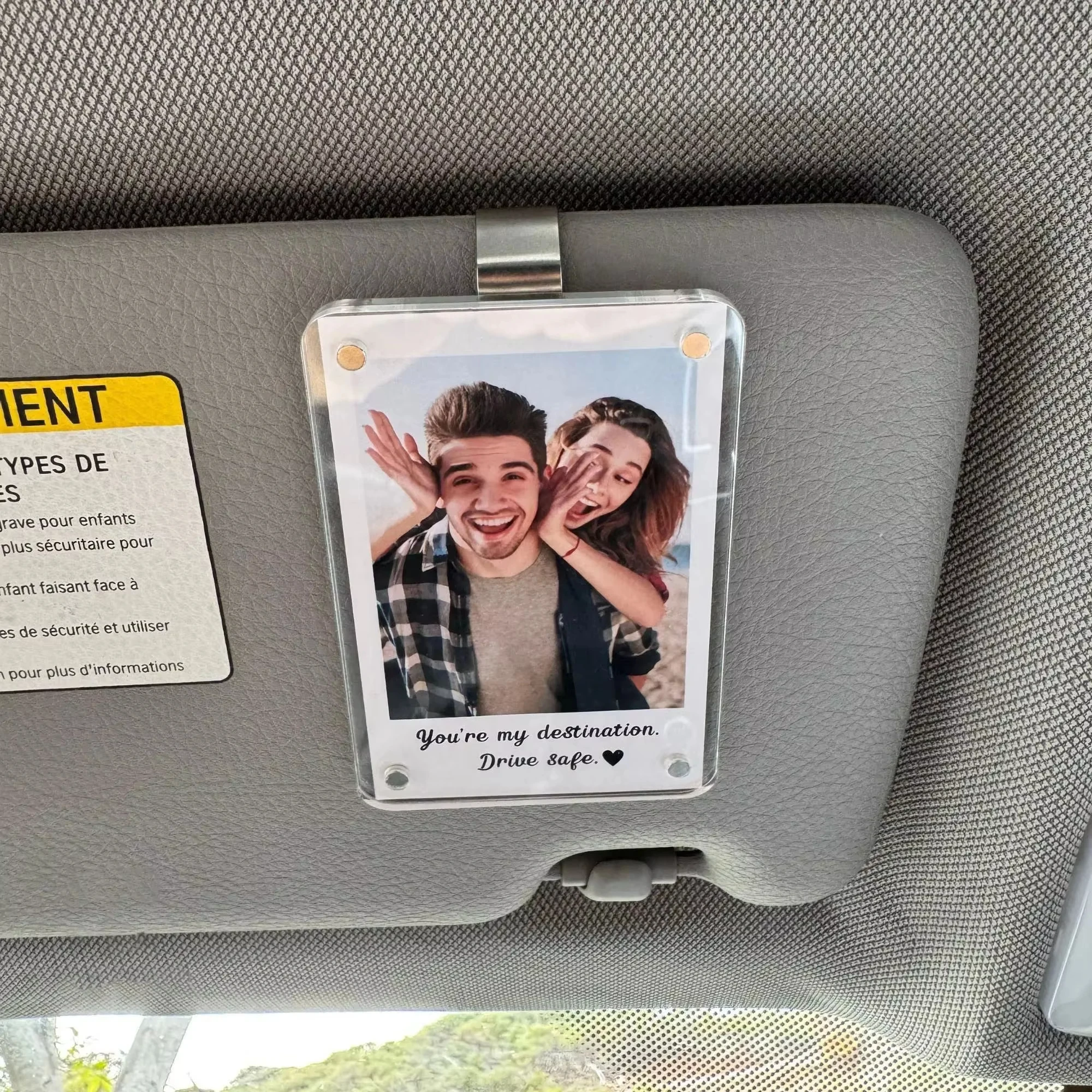 Car Visor Photo Clip Personalized interior decoration For Car Boyfriend Gift Couples Safe Driving Keepsake Sun Visor Organizer