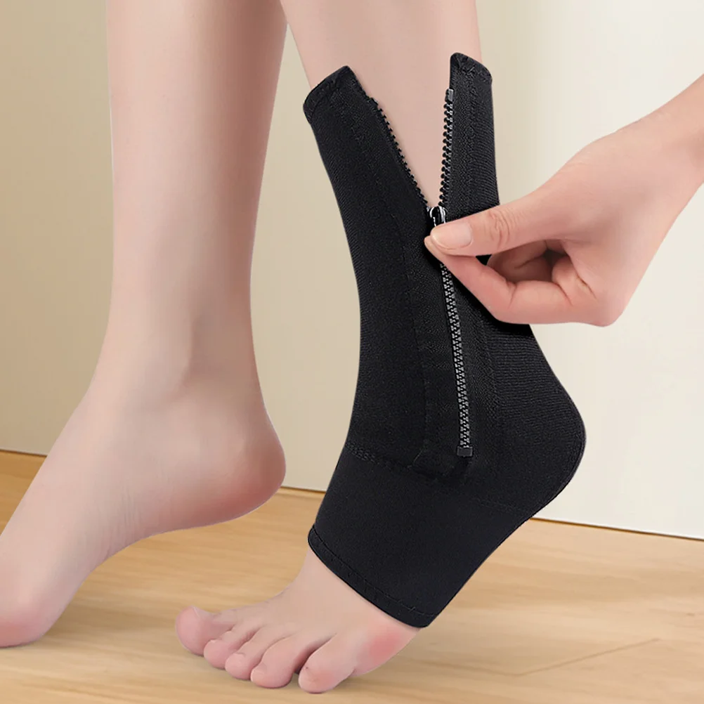 

Sports Ankle Brace Guard Leg Sock Cover Zipper Foot Socks Fixed Adjustable Ankle Supports Wraps Ankle Brace Sleeve