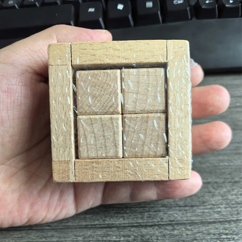 Pädagogisches Entwirrungsspielzeug, ineinandergreifender Puzzle-Würfel, hölzerner Denkaufgabe für Erwachsene und Kinder, IQ-Testspiele, kreative Geschenke