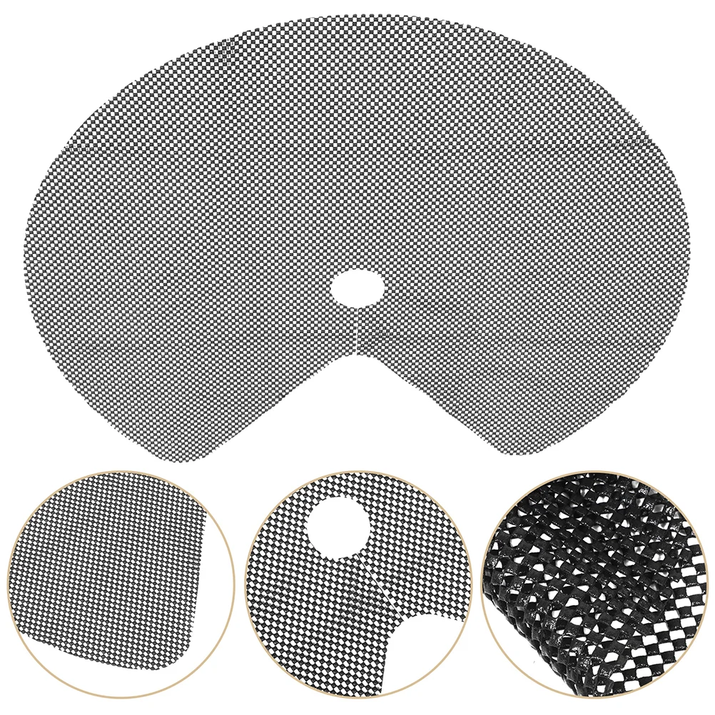 

Shelf Anti-slip Mat Circle Kitchen Liners Fridge Mats Cabinet Covers Lazy Susan Drawer Black for Shelves