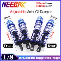 ZD Racing 120mm Front 143mm Rear Metal Shock Absorber Adjustable Upgrade Oil Damper for 1/8 RC Car Buggy Truck Truggy Redcat HPI